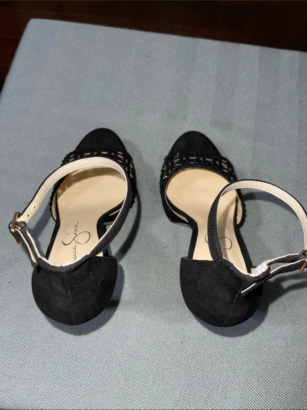 Jessica Simpson Soraia 2 black platform heels sandals